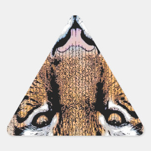 Vet tijger portret Grafische persstijl Driehoek Sticker