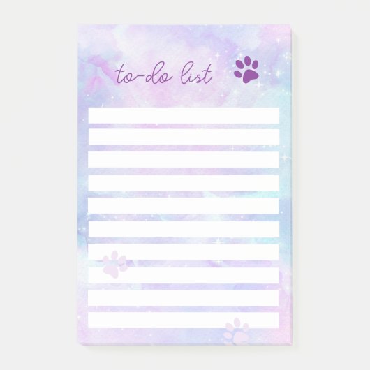 Vet to Do lijst Pet Paw Print Post-it® Notes (Voorkant)
