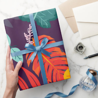 Vet Tropisch Blad Inpakpapier