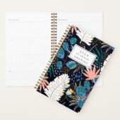 Vet Tropisch Botanisch Patroon Monogram 2024 Planner (Display)