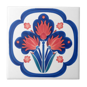 Vet Turks Iznik Floral Keramische Tegel Art Tegeltje