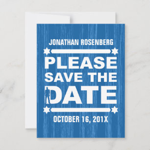 Vet type balk Mitzvah Save the Date in Blue