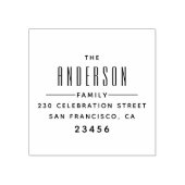 Vet Typografie Aangepaste naam Retouradres Rubberstempel (Afrduk)