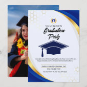 Vet Typografie Afstuderen Uitnodigen Kaart (Voorkant / Achterkant)