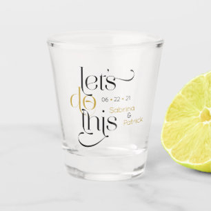 Vet Typografie laat dit doen sparen de Datum Shot Glas