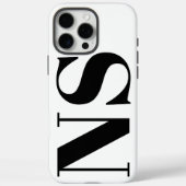 Vet typografie Minimaal Initialen Monogram Case-Mate iPhone Case (Achterkant)