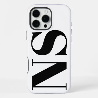 Vet typografie Minimaal Initialen Monogram iPhone 16 Pro Max Hoesje