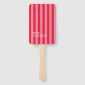 Vet Typografie, Roze en Rode Bruiloft Handwaaier (Achterkant)