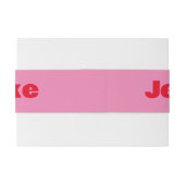 Vet Typografie, Roze en Rode Bruiloft Uitnodigingen Wikkel (Achterkant Voorbeeld)