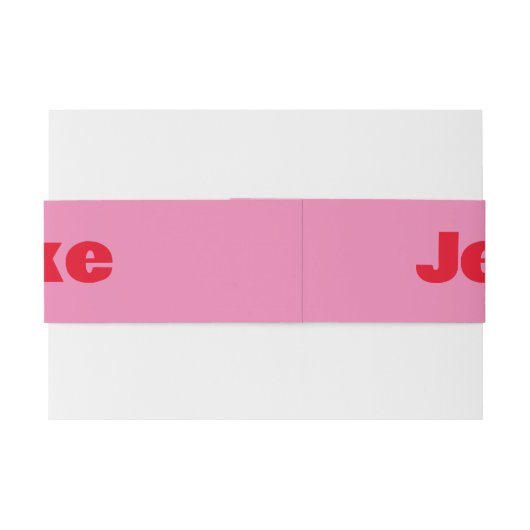 Vet Typografie, Roze en Rode Bruiloft Uitnodigingen Wikkel (Achterkant Voorbeeld)