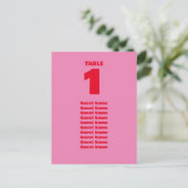 Vet Typografie, Roze en Rood Trouwteken Briefkaart (Staand voorkant)