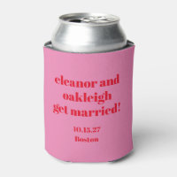 Vet Typografie Roze Rood Modern Huwelijk Custom