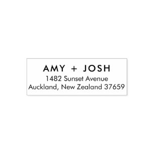 Vet Typografie Self Inking Return Address Stamp Zelfinktende Stempel