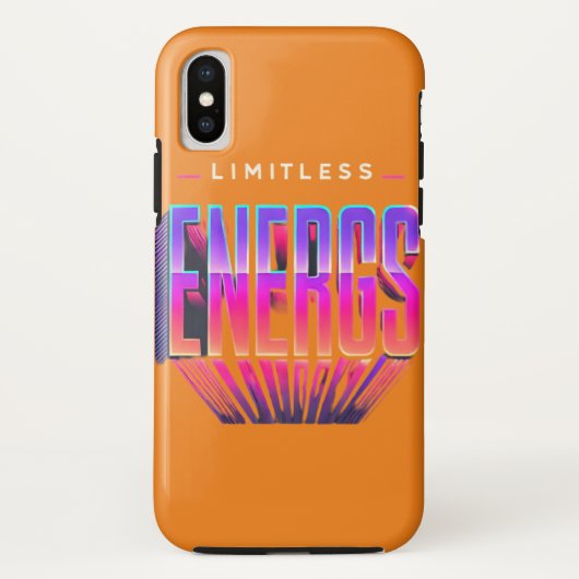 Vet Typografie Telefoon Hoesje met Gradient "Limit (Achterkant)