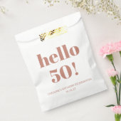 Vet Typografie Terracotta Modern 50ste verjaardag Bedankzakje (Gezegeld)