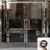 Vet Vacature Recruitment Adverteren Raamsticker (Kantoordeur)