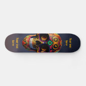 Vet Veelkleurige suikerschedel Skateboard (Horizontaal)