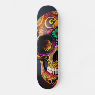 Vet Veelkleurige suikerschedel Skateboard