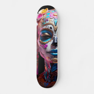 Vet Veelkleurige suikerschedel Skateboard
