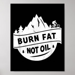 Vet verbranden Niet Olie Mountainbike MTB Milieu P Poster