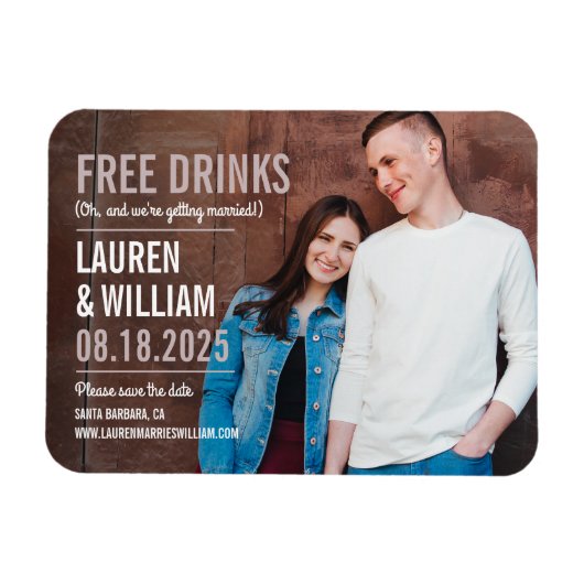 Vet verzoek sparen de Datum Magnet Magneet (Horizontaal)