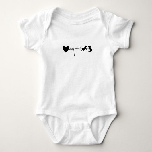 Vet Veterinarian Heartbeat Pulse Romper (Voorkant)