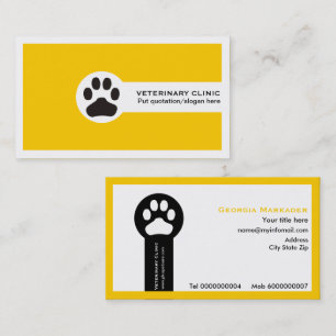 Vet/Veterinary Clinic minimalist visitekaartjes