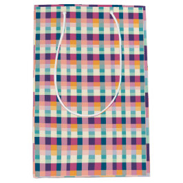 Vet & Vibrant Geometrische Plakken Geschenktas Medium Cadeauzakje