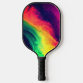 Vet Vibrant Kleurig regenboogflens Pickleball Paddle (Voorkant)