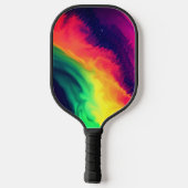 Vet Vibrant Kleurig regenboogflens  Pickleball Paddle (Achterkant)