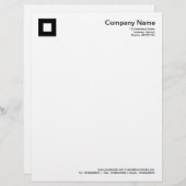 Vet vierkant - zwart gepersonaliseerd briefhoofd (Voorkant / Achterkant)