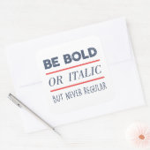 Vet Vierkante Sticker (Envelop)