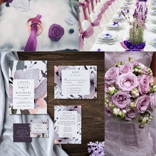 Vet Violet Plum Mauve Floral Abstract Programma