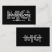 Vet  Visitekaartje monogram (Voorkant / Achterkant)