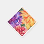 Vet Vivid Vibrant kleurig Succulent Servetten (Hoek)