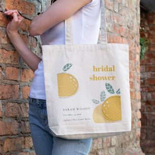 Vet Vrijgezellenfeest met Abstract Lemon Fruity Tote Bag