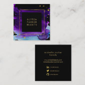 Vet Waterverf op maat Vierkante Visitekaartje (Voorkant / Achterkant)