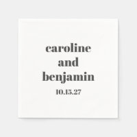 Vet Wit Chic Modern Huwelijk Gepersonaliseerd