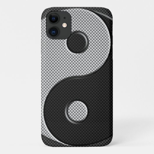 Vet Yin Yang in de afdrukkwaliteit van koolstofvez Case-Mate iPhone Case (Achterkant)