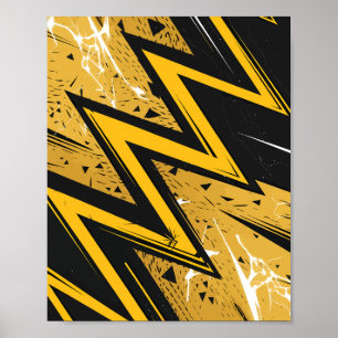 Vet Zigzag Abstract Ontwerp Poster