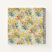 Vet zomer bloemenbruiloft gastenboek notitieboek (Achterkant)