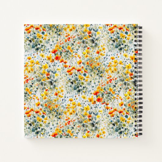 Vet zomer bloemenbruiloft gastenboek notitieboek (Achterkant)