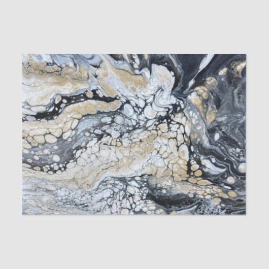 Vet zwart Abstract weefselpapier Tissuepapier (Voorkant)