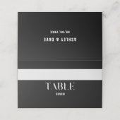 Vet Zwart Bruiloft Aangepaste Plaats Kaart (Buitenkant ongevouwen)