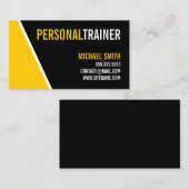 Vet zwart en aangepast kleurentrainer voor persoon visitekaartje (Voorkant / Achterkant)