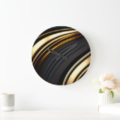 Vet zwart en abstract goud grote klok (Huis)