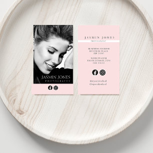 Vet Zwart en Roze Social Media Foto Visitekaartje