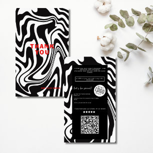 Vet zwart en wit Abstract Dank u Visitekaartje
