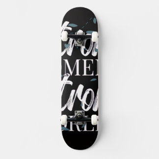 Vet Zwart en Wit Abstracte Typografie Aangepaste S Skateboard