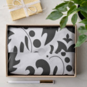Vet zwart en wit element van Damask Tissuepapier (Geschenk)